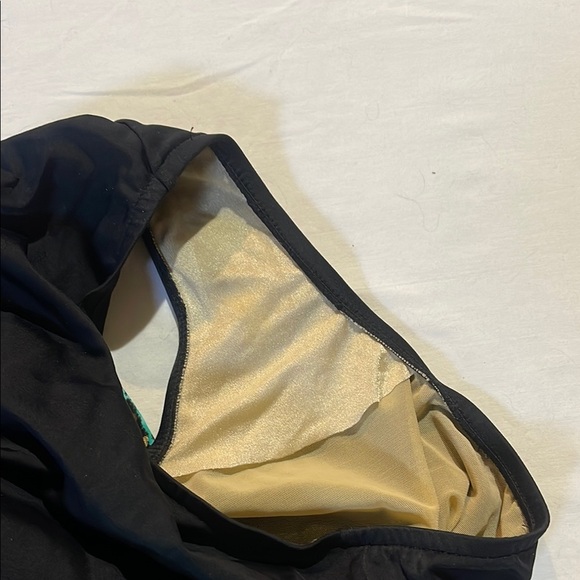 Maxine of Hollywood Green and Black One Piece Swimwear with Tropical Print - Picture 9 of 10